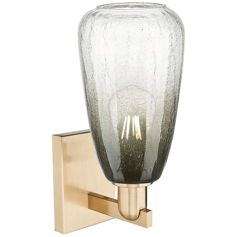 Image 2 Brookhaven Almond 11"H Champagne Bronze Wall Sconce With Slate Shade more views