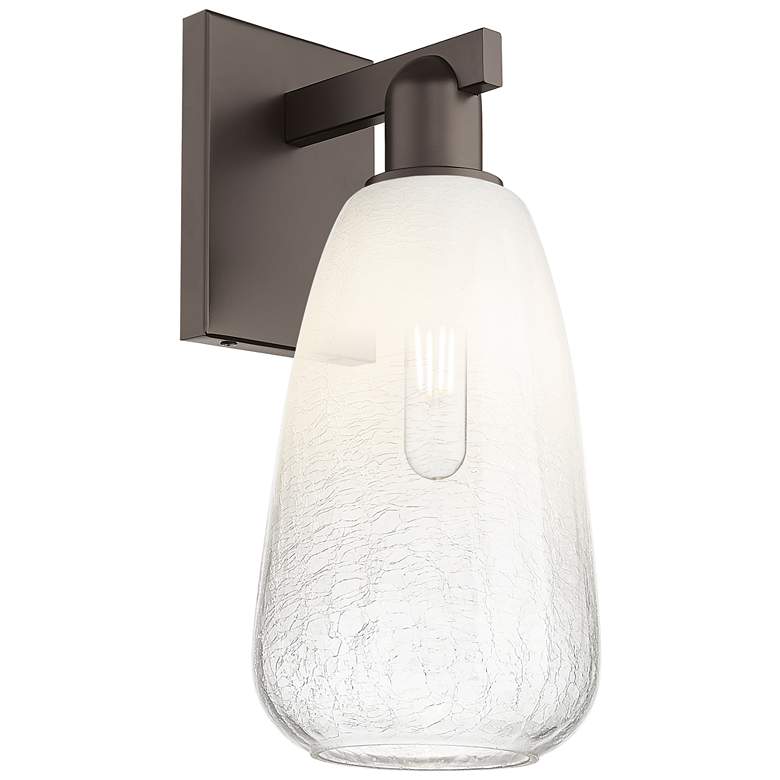 Image 1 Brookhaven Almond 11"H Oil Rubbed Bronze Wall Sconce With Opal Shade
