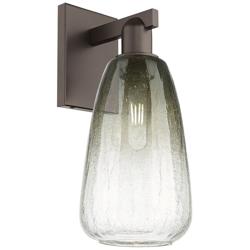 Brookhaven Almond 11"H Oil Rubbed Bronze Wall Sconce With Slate Shade
