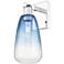 Brookhaven Almond 11"H Polished Chrome Wall Sconce With Sapphire Shade
