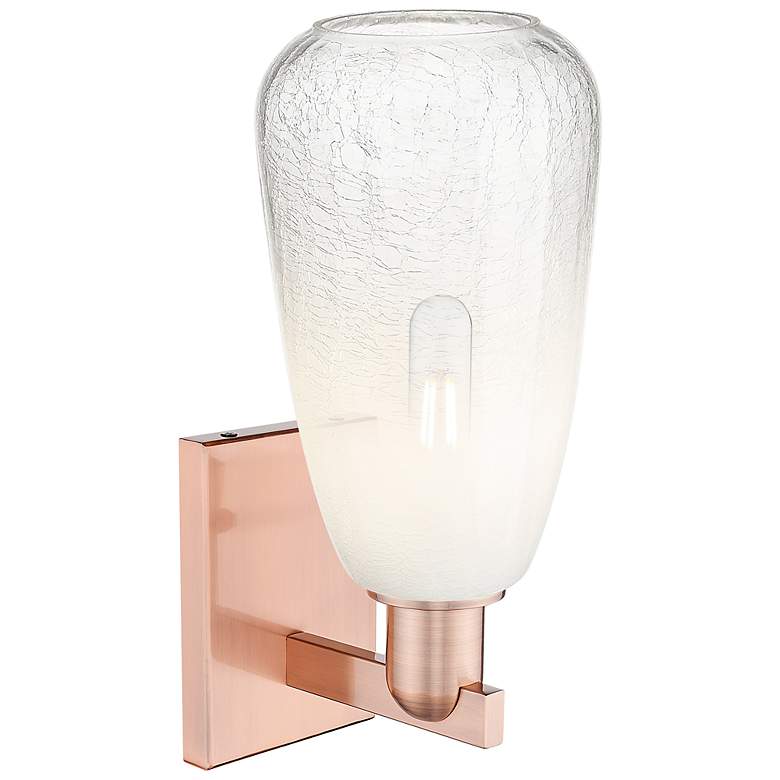 Image 2 Brookhaven Almond 11" High Antique Copper Wall Sconce With Opal Shade more views