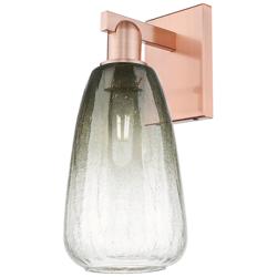 Brookhaven Almond 11" High Antique Copper Wall Sconce With Slate Shade