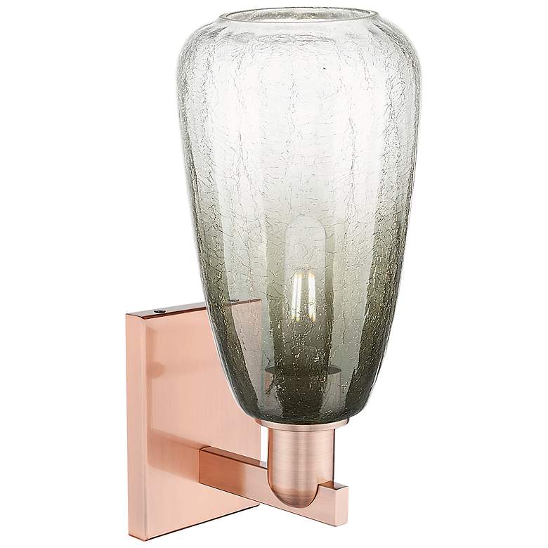 Image 2 Brookhaven Almond 11" High Antique Copper Wall Sconce With Slate Shade more views