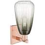 2_Brookhaven Almond 11" High Antique Copper Wall Sconce With Slate Shade more views