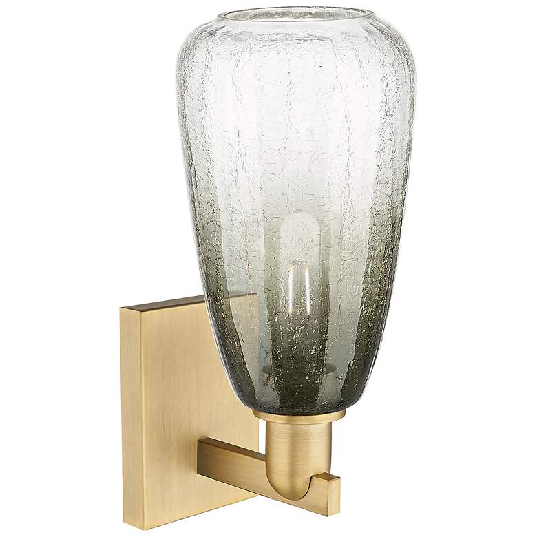 Image 2 Brookhaven Almond 11" High Brushed Brass Wall Sconce With Slate Shade more views