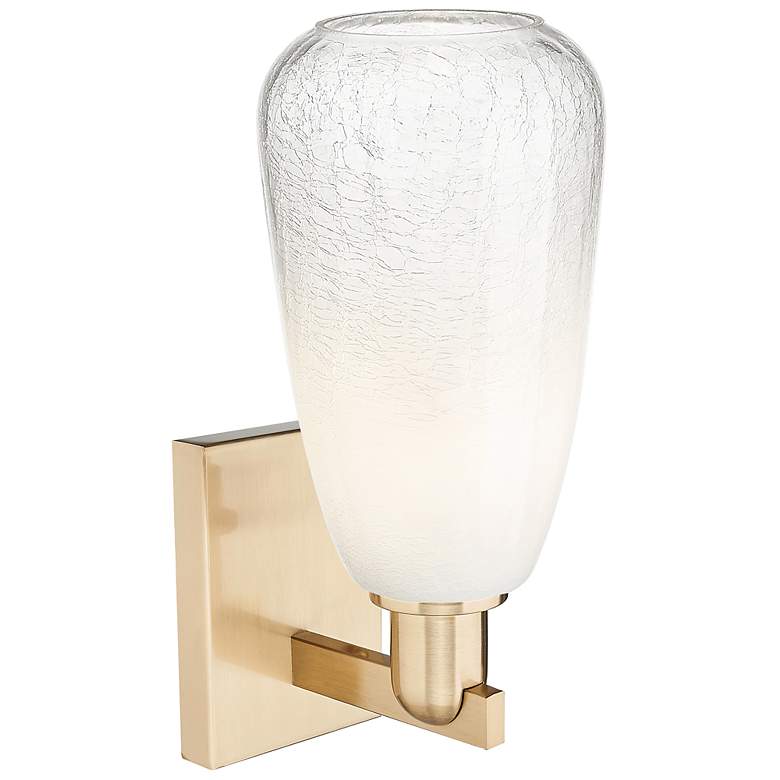 Image 2 Brookhaven Almond 11" High Champagne Bronze Wall Sconce With Opal Shade more views