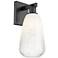 Brookhaven Almond 11" High Matte Black Wall Sconce With Opal Shade