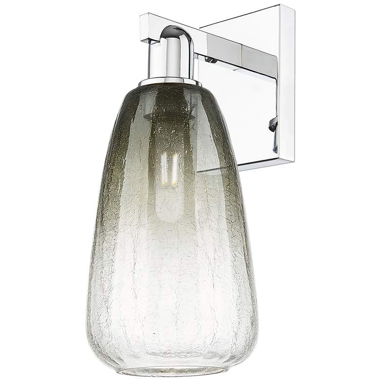 Image 1 Brookhaven Almond 11" High Polished Chrome Wall Sconce With Slate Shade