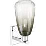 2_Brookhaven Almond 11" High Polished Chrome Wall Sconce With Slate Shade more views