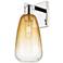 Brookhaven Almond 11" High Polished Nickel Wall Sconce With Amber Shade
