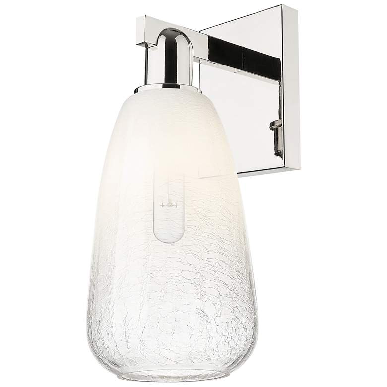 Image 1 Brookhaven Almond 11" High Polished Nickel Wall Sconce With Opal Shade