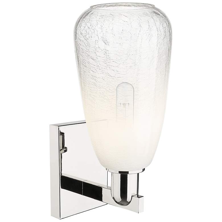 Image 2 Brookhaven Almond 11" High Polished Nickel Wall Sconce With Opal Shade more views