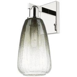 Brookhaven Almond 11" High Polished Nickel Wall Sconce With Slate Shade