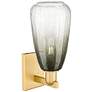2_Brookhaven Almond 11" High Satin Gold Wall Sconce With Slate Shade more views