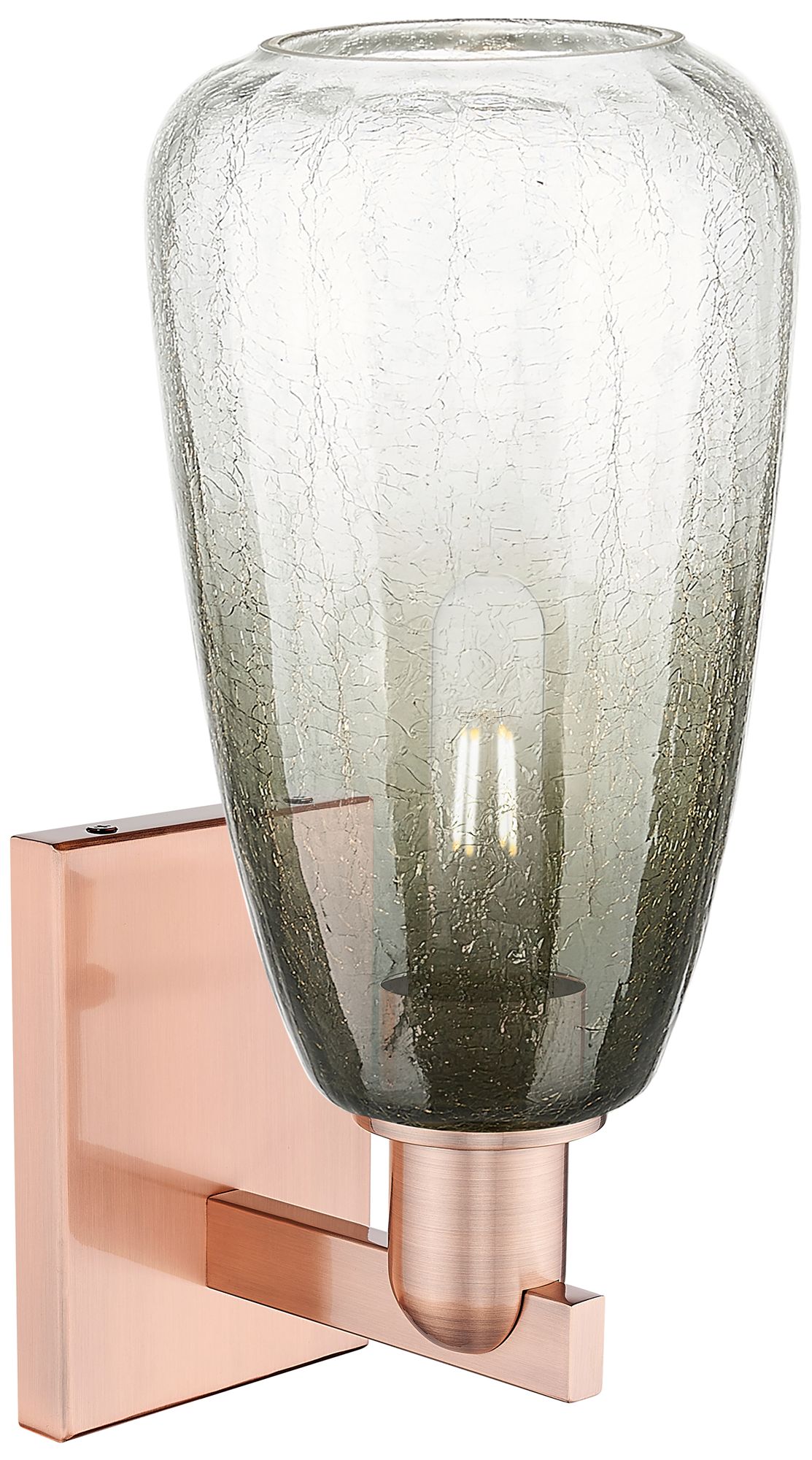 Image 2 Brookhaven Almond 11" High Antique Copper Wall Sconce With Slate Shade more views