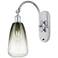 Brookhaven Almond 17" High Polished Chrome Swiveling Sconce w/ Slate Shade