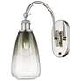 1_Brookhaven Almond 17" High Polished Nickel Swiveling Sconce w/ Slate Shade