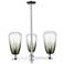 Brookhaven Almond 18"W 3 Light Chrome Stem Chandelier With Slate Shade