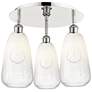 1_Brookhaven Almond 18"W 3-Light Polished Nickel Flush Mount w/ Opal Shade