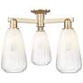 Brookhaven Almond 24"W 3 Light Champagne Semi-Flush With Opal Shade