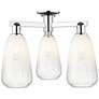 Brookhaven Almond 24"W 3 Light Chrome Semi-Flush With Opal Shade