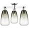 Brookhaven Almond 24"W 3 Light Chrome Semi-Flush With Slate Shade