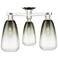 Brookhaven Almond 24"W 3 Light Nickel Semi-Flush w/ Slate Shade