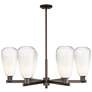 Brookhaven Almond 24"W 6-Lt Oil Rubbed Bronze Stem Chandelier w/ Opal Shade