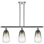 1_Brookhaven Almond 36"W 3-Light Polished Chrome Island Light w/ Slate Shade