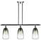 Brookhaven Almond 36"W 3-Light Polished Chrome Island Light w/ Slate Shade