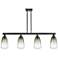 Brookhaven Almond 48"W 4 Light Black Stem Island Light w/ Slate Shade