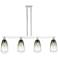 Brookhaven Almond 48"W 4 Light Chrome Stem Island Light w/ Slate Shade