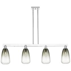 Brookhaven Almond 48"W 4 Light Chrome Stem Island Light w/ Slate Shade