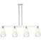 Brookhaven Almond 48"W 4 Light Chrome Stem Island Light With Opal Shade