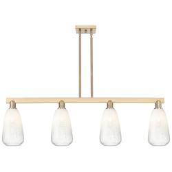 Brookhaven Almond 48"W 4-Lt Champagne Stem Island-Lt w/ Opal Shade