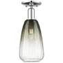 Brookhaven Almond 6"W Polished Chrome Semi-Flush Mount With Slate Shade