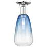 Brookhaven Almond 6"W Polished Chrome Semi-Flush With Sapphire Shade