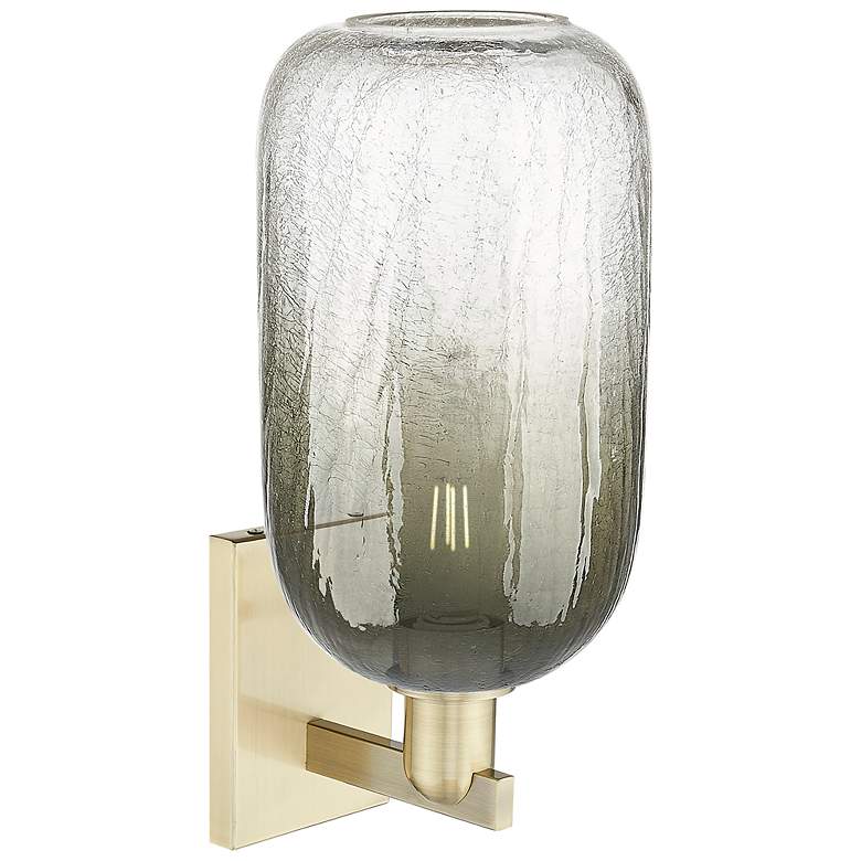 Image 2 Brookhaven Cloche 16.75"H Antique Brass Wall Sconce With Slate Shade more views
