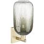 2_Brookhaven Cloche 16.75"H Antique Brass Wall Sconce With Slate Shade more views