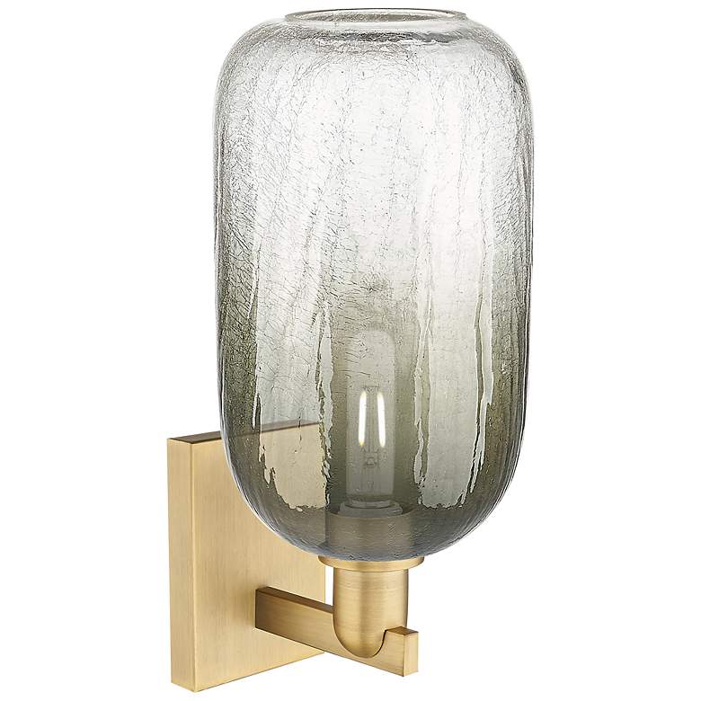 Image 2 Brookhaven Cloche 16.75"H Brushed Brass Wall Sconce With Slate Shade more views