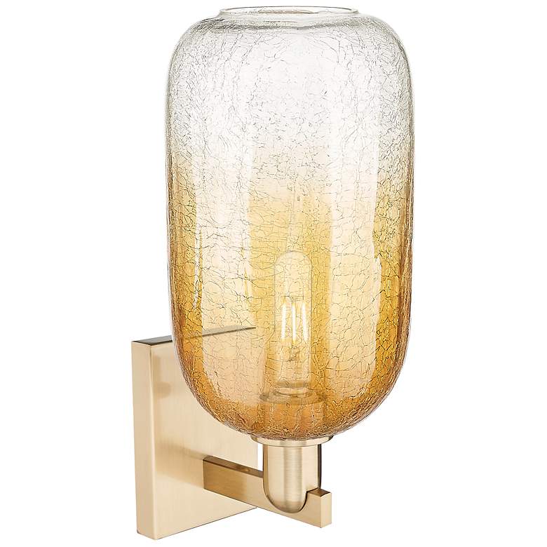 Image 2 Brookhaven Cloche 16.75"H Champagne Bronze Wall Sconce With Amber Shade more views