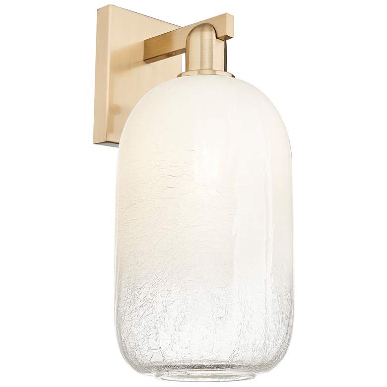 Image 1 Brookhaven Cloche 16.75"H Champagne Bronze Wall Sconce With Opal Shade