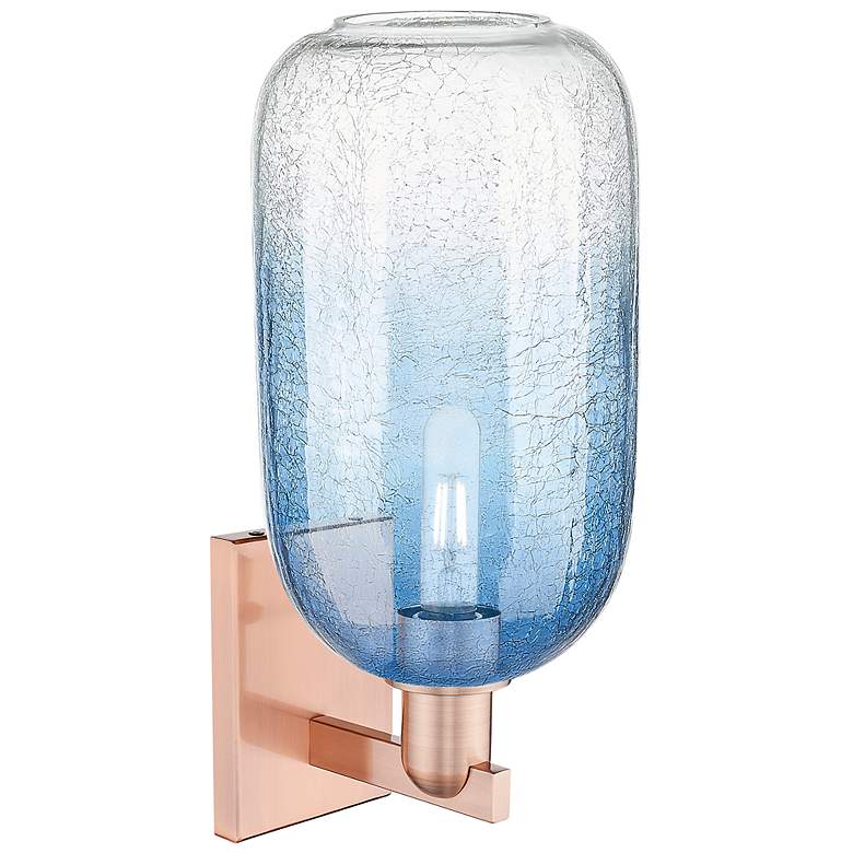 Image 2 Brookhaven Cloche 16.75"H Copper Wall Sconce With Sapphire Shade more views