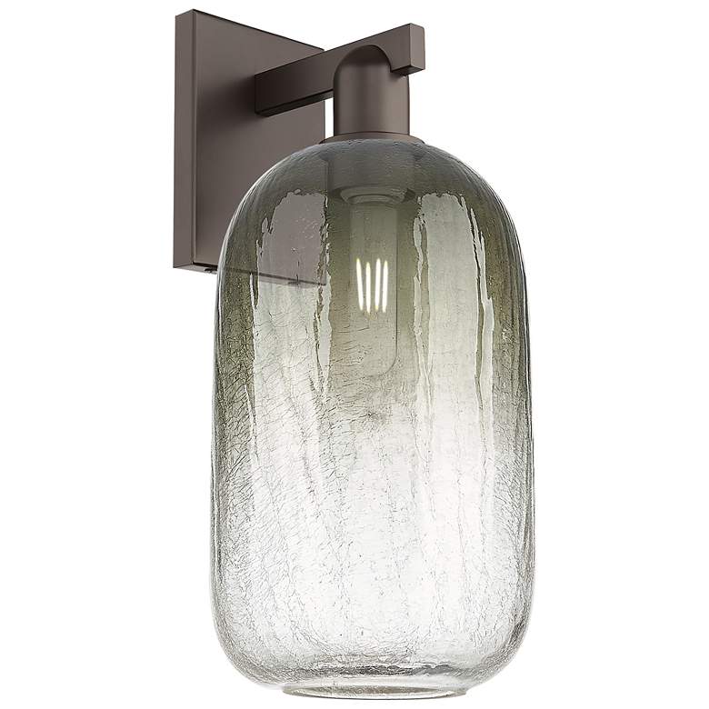 Image 1 Brookhaven Cloche 16.75"H Oil Rubbed Bronze Wall Sconce w/ Slate Shade