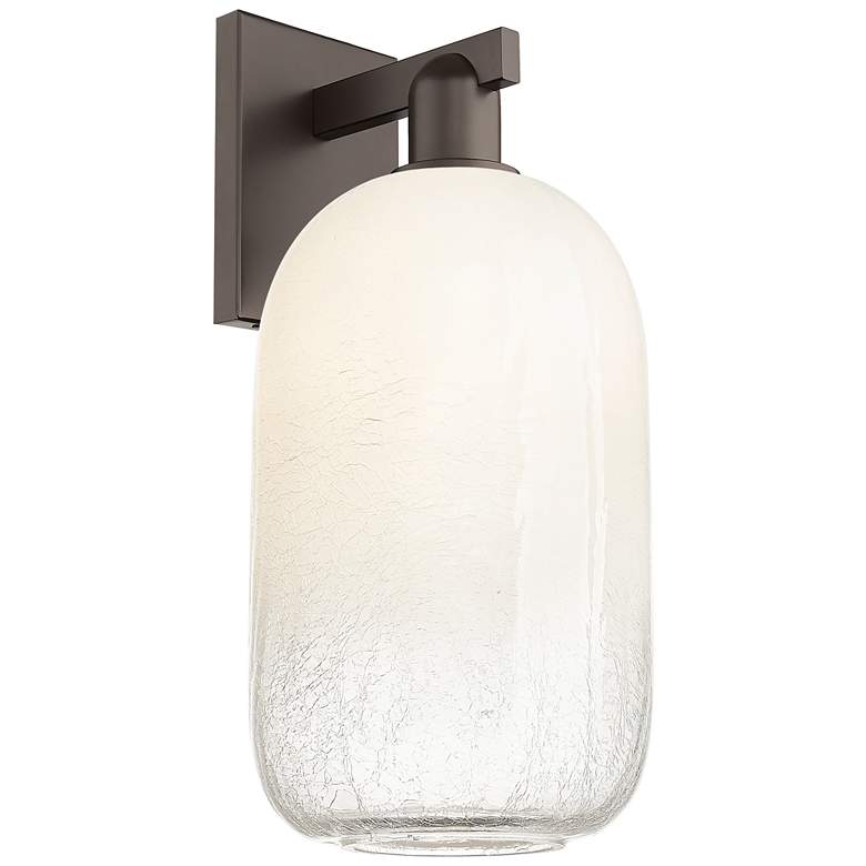 Image 1 Brookhaven Cloche 16.75"H Oil Rubbed Bronze Wall Sconce With Opal Shade