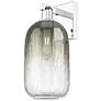 1_Brookhaven Cloche 16.75"H Polished Chrome Wall Sconce With Slate Shade