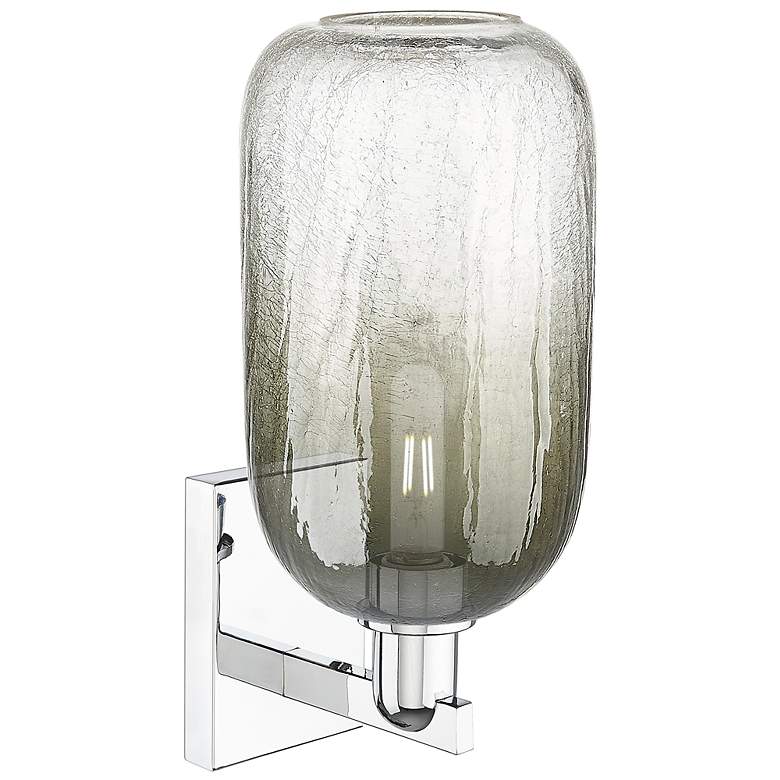 Image 2 Brookhaven Cloche 16.75"H Polished Chrome Wall Sconce With Slate Shade more views