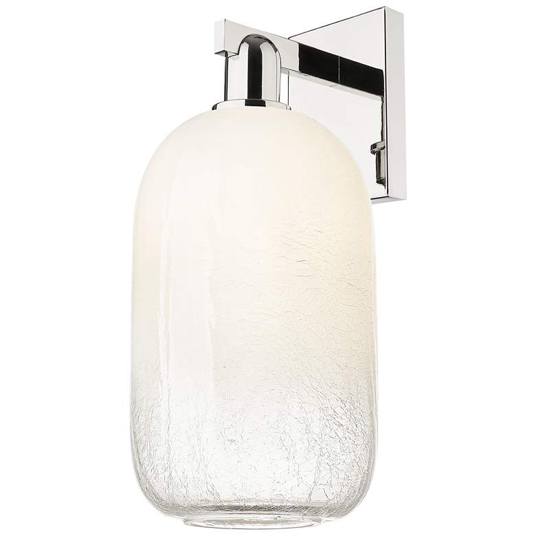 Image 1 Brookhaven Cloche 16.75"H Polished Nickel Wall Sconce With Opal Shade