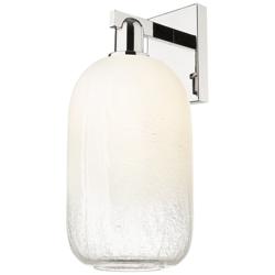Brookhaven Cloche 16.75"H Polished Nickel Wall Sconce With Opal Shade