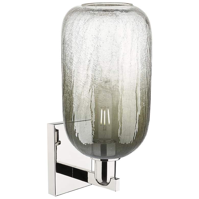 Image 2 Brookhaven Cloche 16.75"H Polished Nickel Wall Sconce With Slate Shade more views